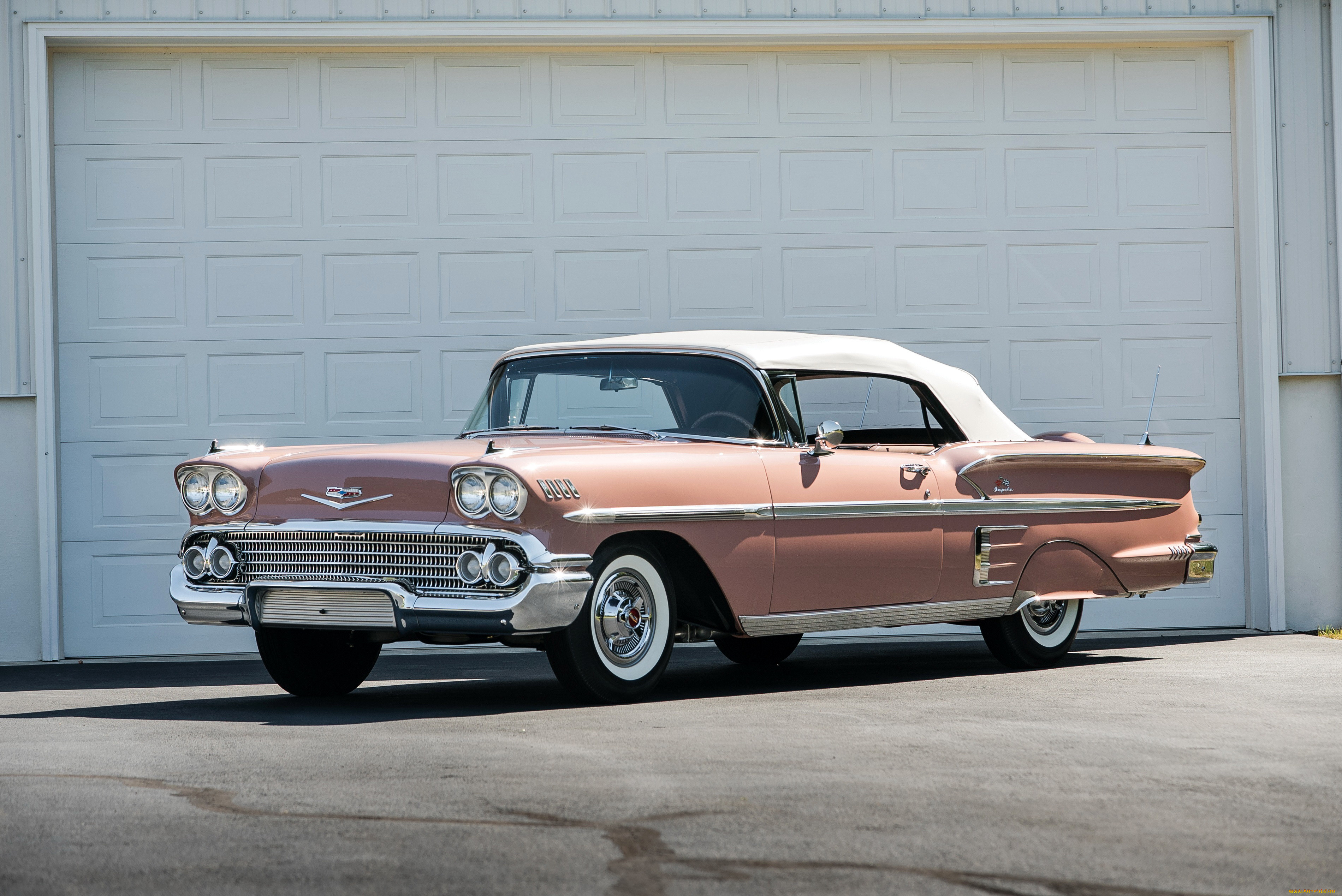 , chevrolet, convertible, bel, air, 1958, impala, 348, super, tri-power, turbo-thrust